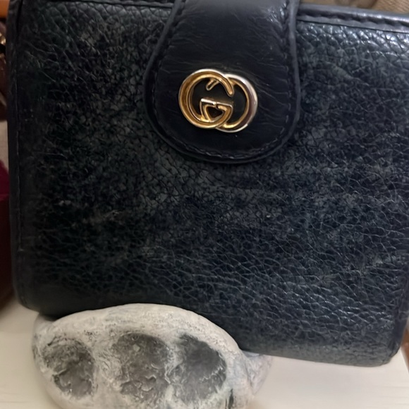 Sold-Gucci kiss lock wallet black leather gold hardware. Vintage SR 035 904 0902 - Picture 11 of 15